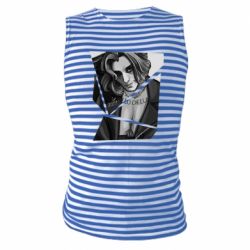 Майка-тельняшка Black and white Damiano - PrintSalon