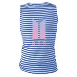 Майка-тельняшка BTS gradient logo - PrintSalon