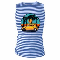 Майка-тельняшка Car and sunset - PrintSalon