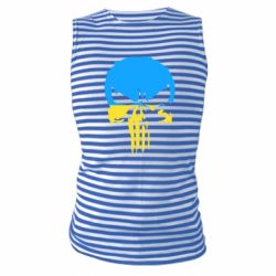 Майка-тельняшка Череп желто - голубой - PrintSalon