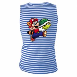 Майка-тельняшка Cute Mario with turtle - PrintSalon