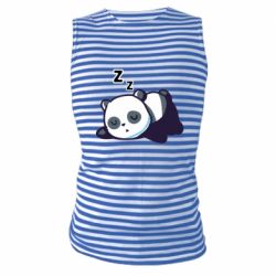 Майка-тельняшка Cute panda sleeping - PrintSalon