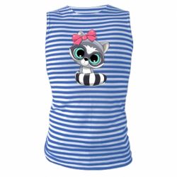 Майка-тельняшка Cute raccoon - PrintSalon