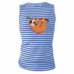 Майка-тельняшка Cute sloth - PrintSalon