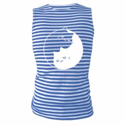 Майка-тельняшка Cute yin yang cats - PrintSalon