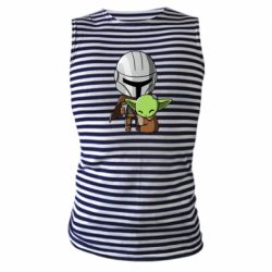 Майка-тельняшка Din Djarin And The Child - PrintSalon