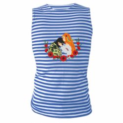 Майка-тільняшка Дівчина цілує солдата - PrintSalon