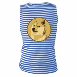 Майка-тельняшка Dogecoin - PrintSalon