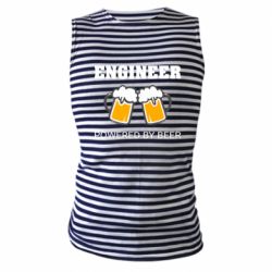 Майка-тельняшка Engineer Powered By Beer - PrintSalon
