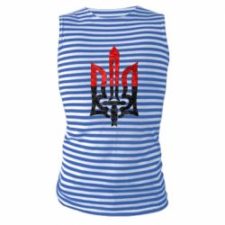 Майка-тельняшка Герб Украины красно-черный - PrintSalon