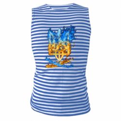 Майка-тельняшка Горящий гербу Украины - PrintSalon