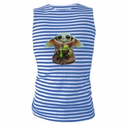 Майка-тельняшка Grogu and Kermit - PrintSalon