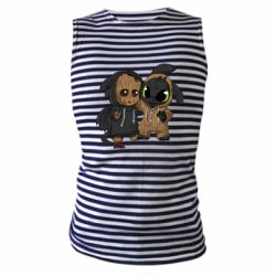 Майка-тельняшка Groot And Toothless - PrintSalon