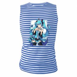 Майка-тельняшка Hatsune Miku art - PrintSalon