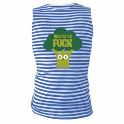 Майка-тельняшка Healthy as fuck - PrintSalon