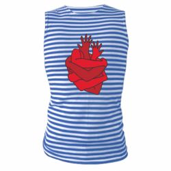 Майка-тельняшка Heart out of hands - PrintSalon