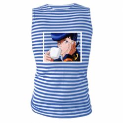 Майка-тельняшка Higashikata Josuke drinking tea