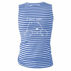 Майка-тельняшка I don't care white - PrintSalon