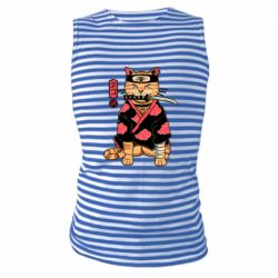 Майка-тельняшка Japanese Akatsuki cat - PrintSalon