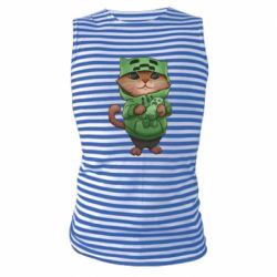 Майка-тельняшка Кот Майнкрафт - PrintSalon