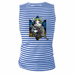 Майка-тельняшка Кот военный