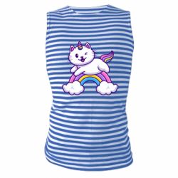 Майка-тельняшка Котик-единорог - PrintSalon