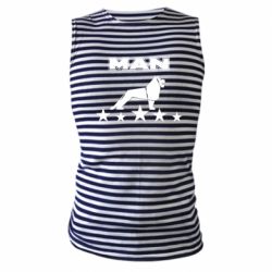 Майка-тельняшка Man lion and stars - PrintSalon