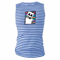 Майка-тельняшка Marshmello Colorful Portrait - PrintSalon