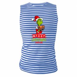 Майка-тельняшка Merry Christmas Ukraine-Grinch and Generator