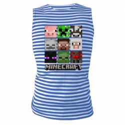 Майка-тільняшка Minecraft character heads - PrintSalon