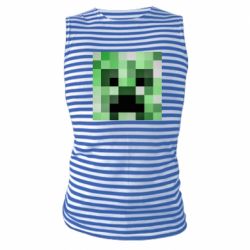 Майка-тельняшка Minecraft minimalist Creeper - PrintSalon