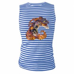 Майка-тельняшка Natsu with a dragon - PrintSalon