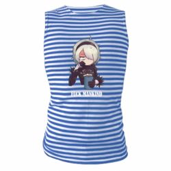 Майка-тільняшка Nier. Fuck Mankind - PrintSalon