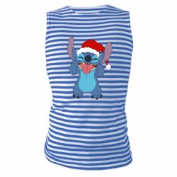 Майка-тельняшка Новогодний Стич - PrintSalon