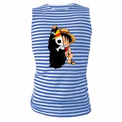 Майка-тельняшка One piece chibi Luffy - PrintSalon