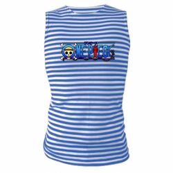 Майка-тельняшка One Piece Logo Skull - PrintSalon