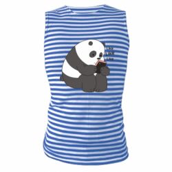 Майка-тельняшка Панда лайк - PrintSalon