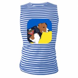 Майка-тельняшка Патрон на фоне флага - PrintSalon