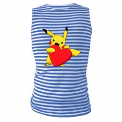 Майка-тельняшка Pikachu Heart - PrintSalon
