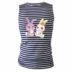 Майка-тельняшка Rabbits In Love - PrintSalon