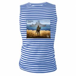 Майка-тельняшка русский корабль иди на@ - PrintSalon