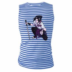 Майка-тельняшка Sasuke with katana - PrintSalon