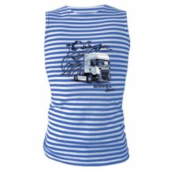 Майка-тельняшка Scania watercolor art - PrintSalon