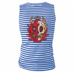 Майка-тельняшка Skull face - PrintSalon