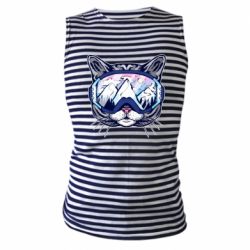 Майка-тельняшка Snowboard Cat - PrintSalon