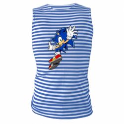 Майка-тельняшка Sonic and the jump - PrintSalon