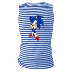 Майка-тельняшка Sonic with smile - PrintSalon