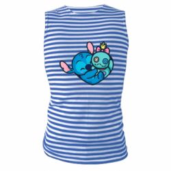 Майка-тельняшка Стич с куклой - PrintSalon