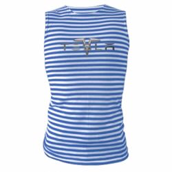 Майка-тельняшка Tesla Car logo - PrintSalon