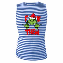 Майка-тельняшка The grinch f*ck them - PrintSalon